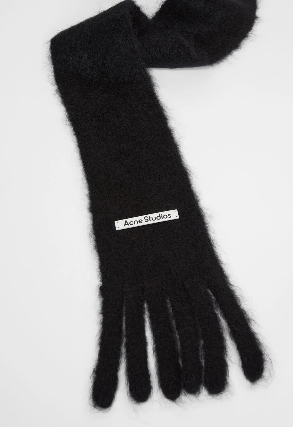 아크네스튜디오 26ss 스키니 로고 머플러/블랙 상품이미지1