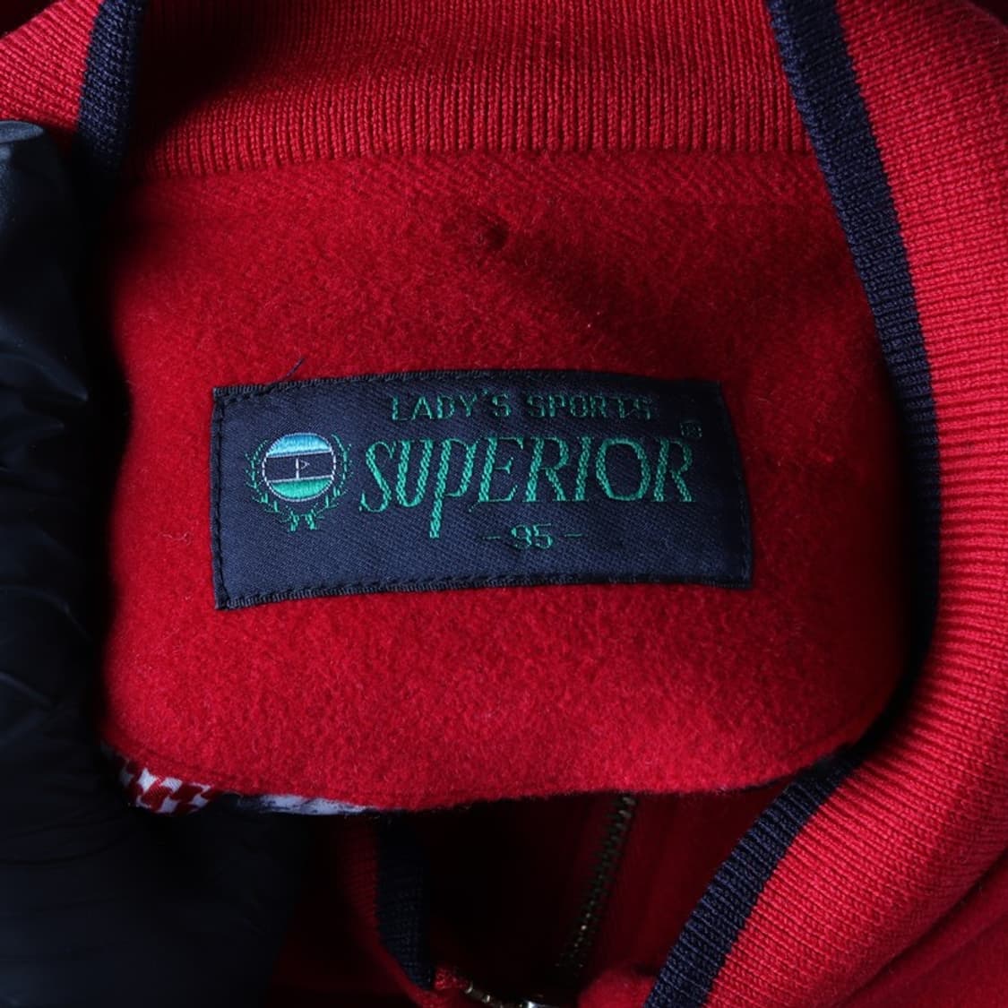 SUPERIOR 빈티지 레드 울 캐시미어 혼방 블루종 자켓 M 상품이미지6