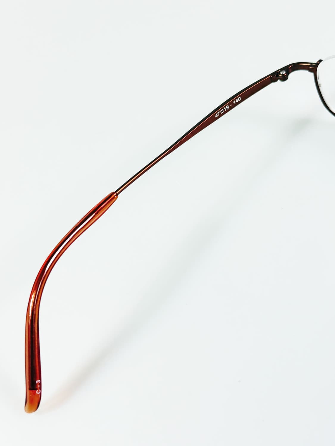 ZOFF 브라운 티타늄 스퀘어 역반무테 메탈 빈티지 안경 상품이미지7