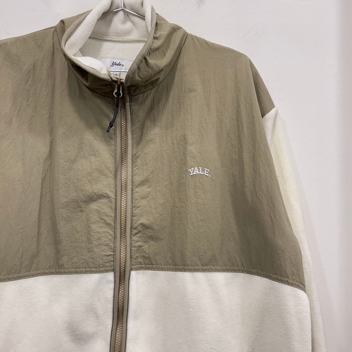 예일 나일론 배색 하이넥 플리스 자켓 상품이미지1