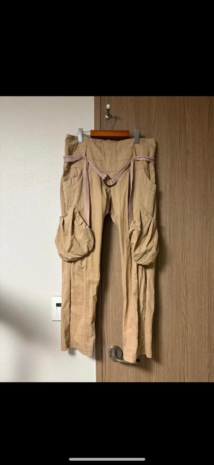 일본 빈티지 와이드 카고 스트랩 팬츠 상품이미지1
