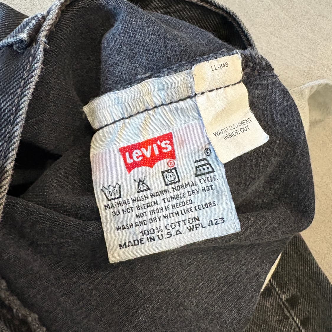 리바이스 01년대 미국 생산 501 데님 블랙 팬츠 상품이미지4