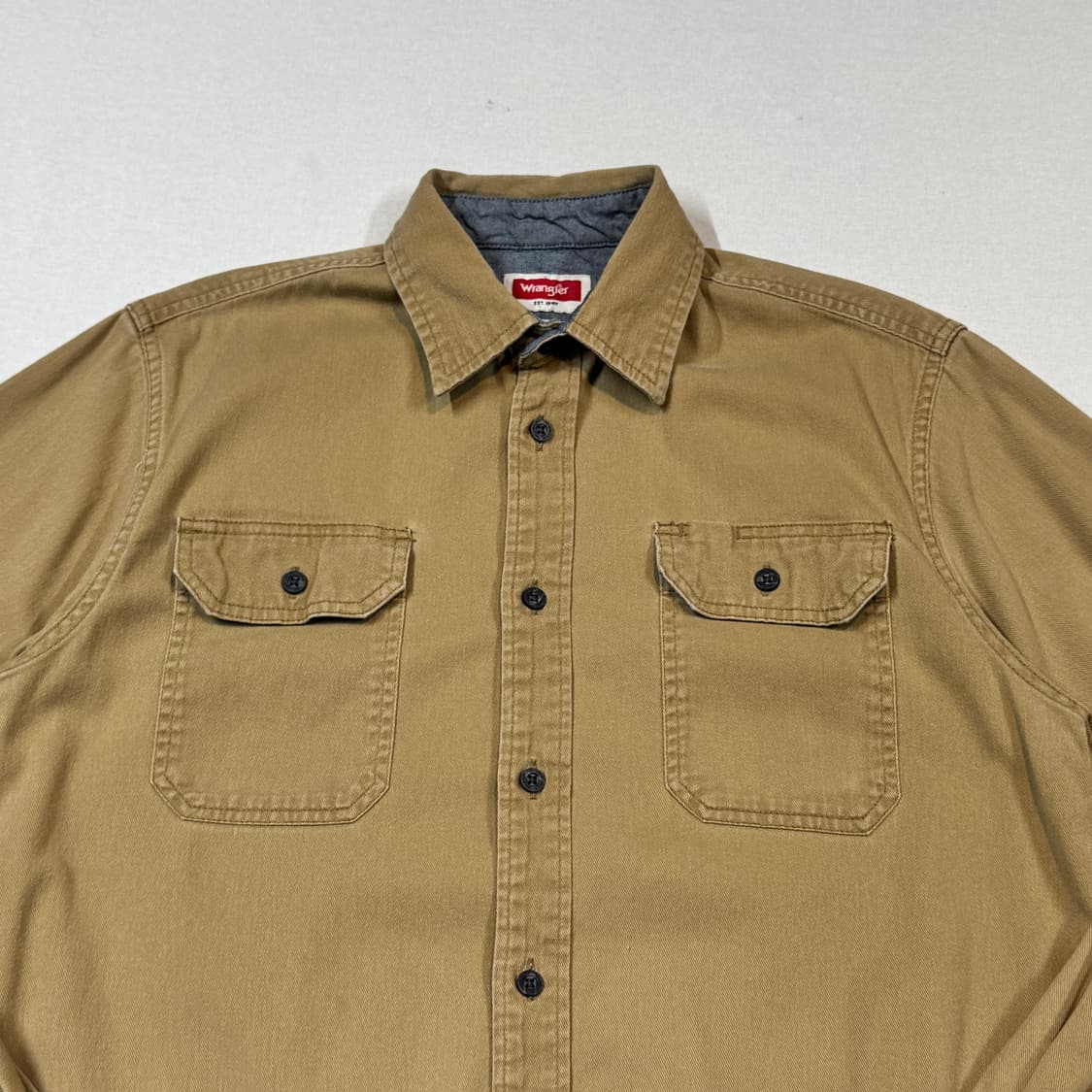 S) Wrangler 랭글러 투포켓 워크웨어 코튼 셔츠 브라운 W1 상품이미지3