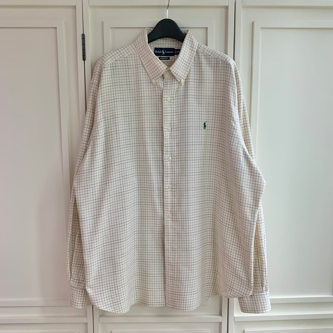  [4XL]폴로 베이지 체크 셔츠 상품이미지1