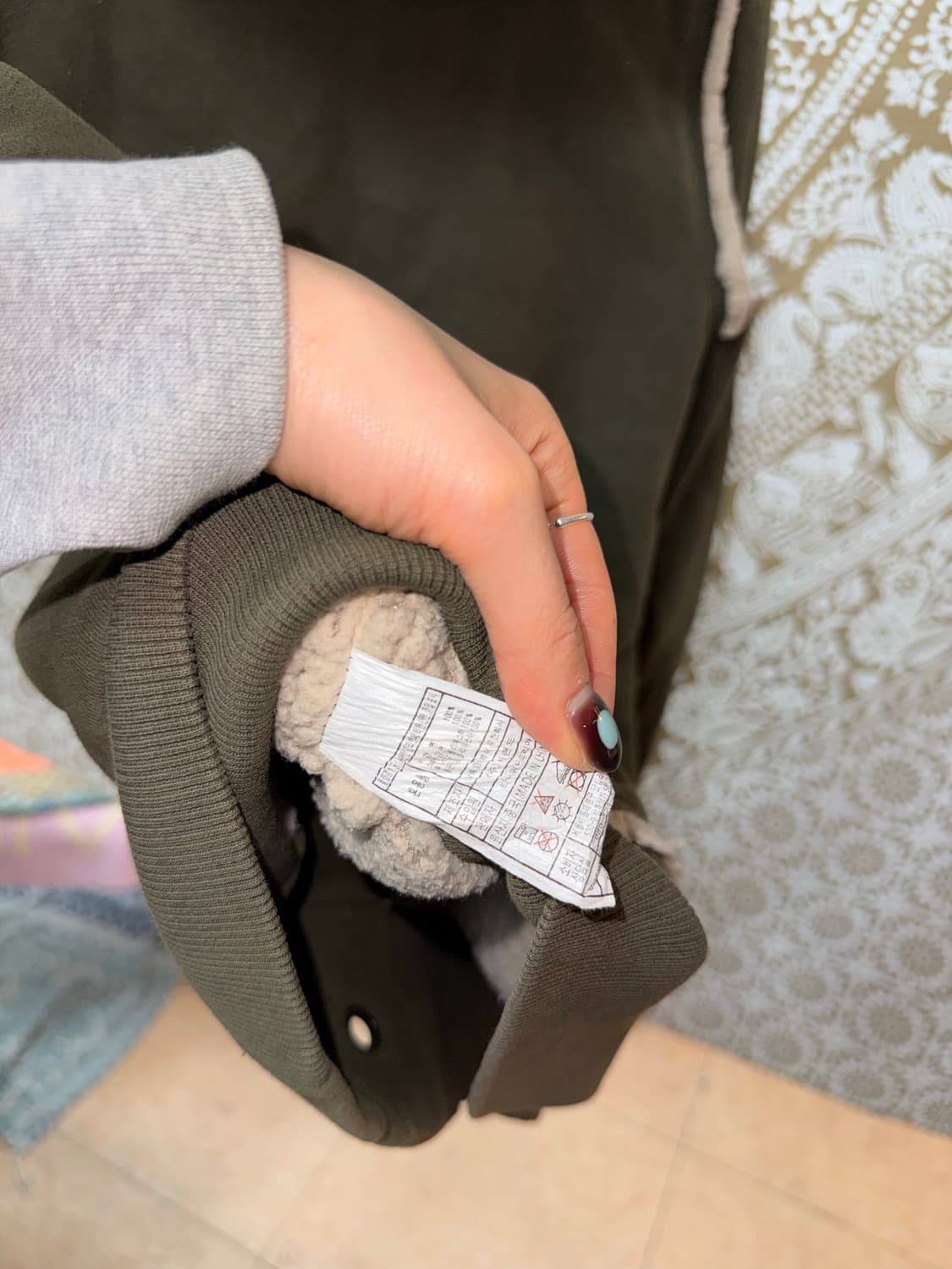 티니위니 양털 기모 패치 후드집업  상품이미지5