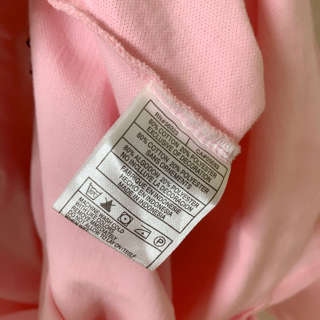 폴로 랄프로렌 핑크 긴팔 빅포니 카라 티셔츠 딸기우유 베이비핑크 롱슬리브 상품이미지5