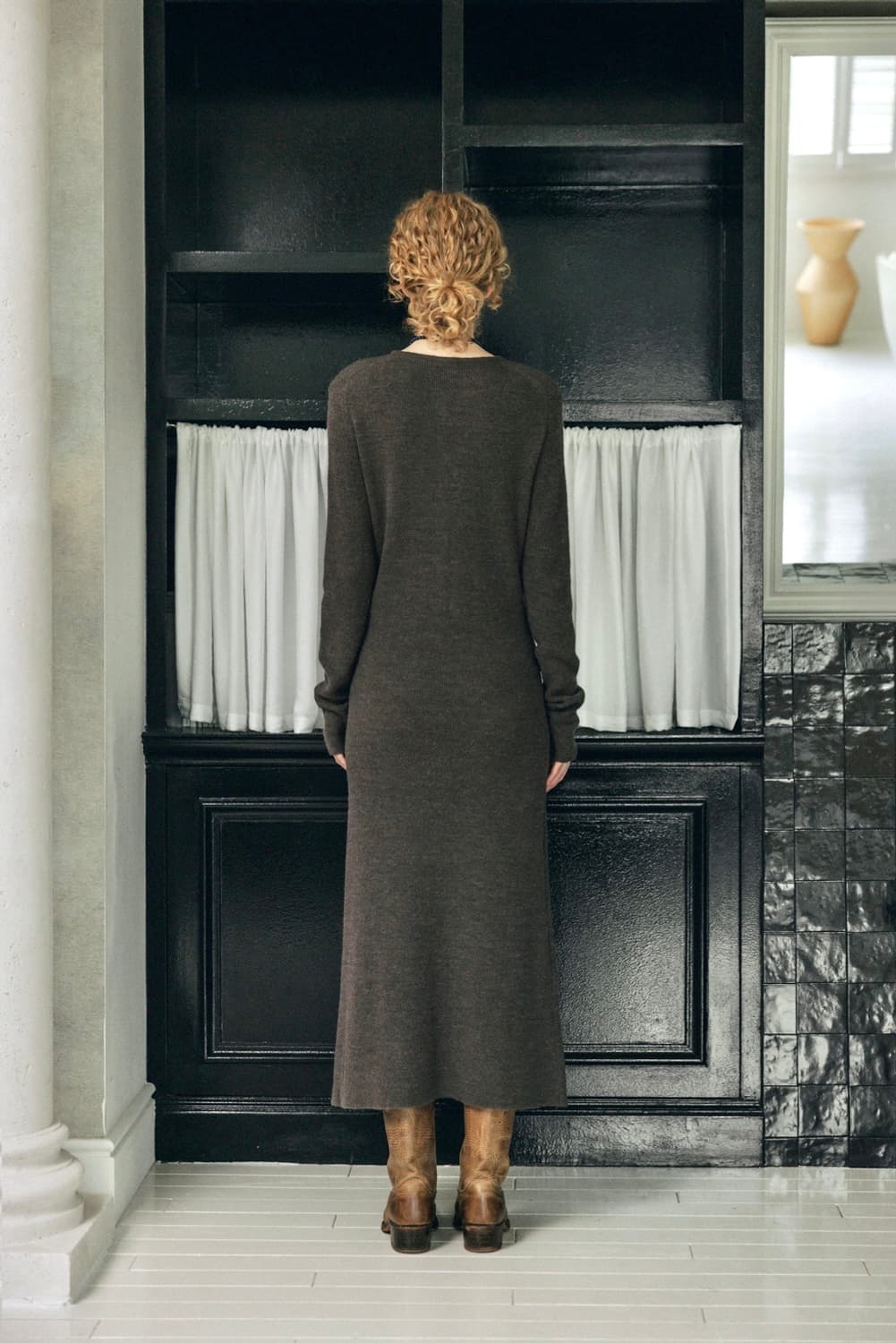 GED 게드 ALPACA BUTTON KNIT DRESS 상품이미지3