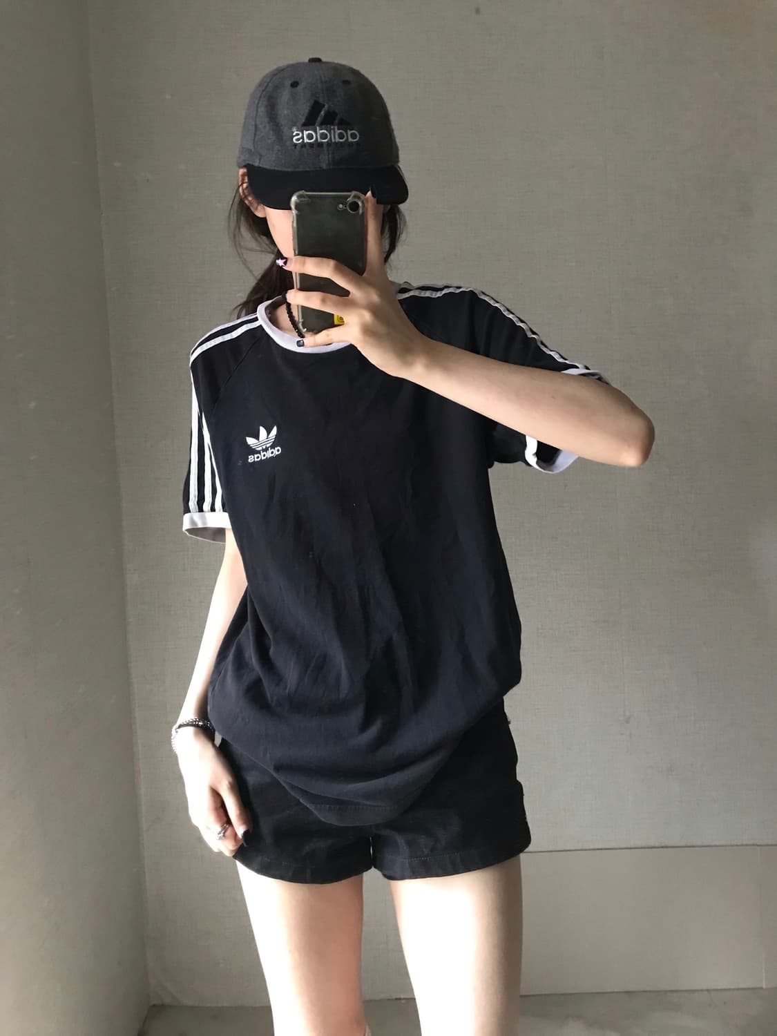 아디다스 블랙 링거티셔츠 상품이미지3