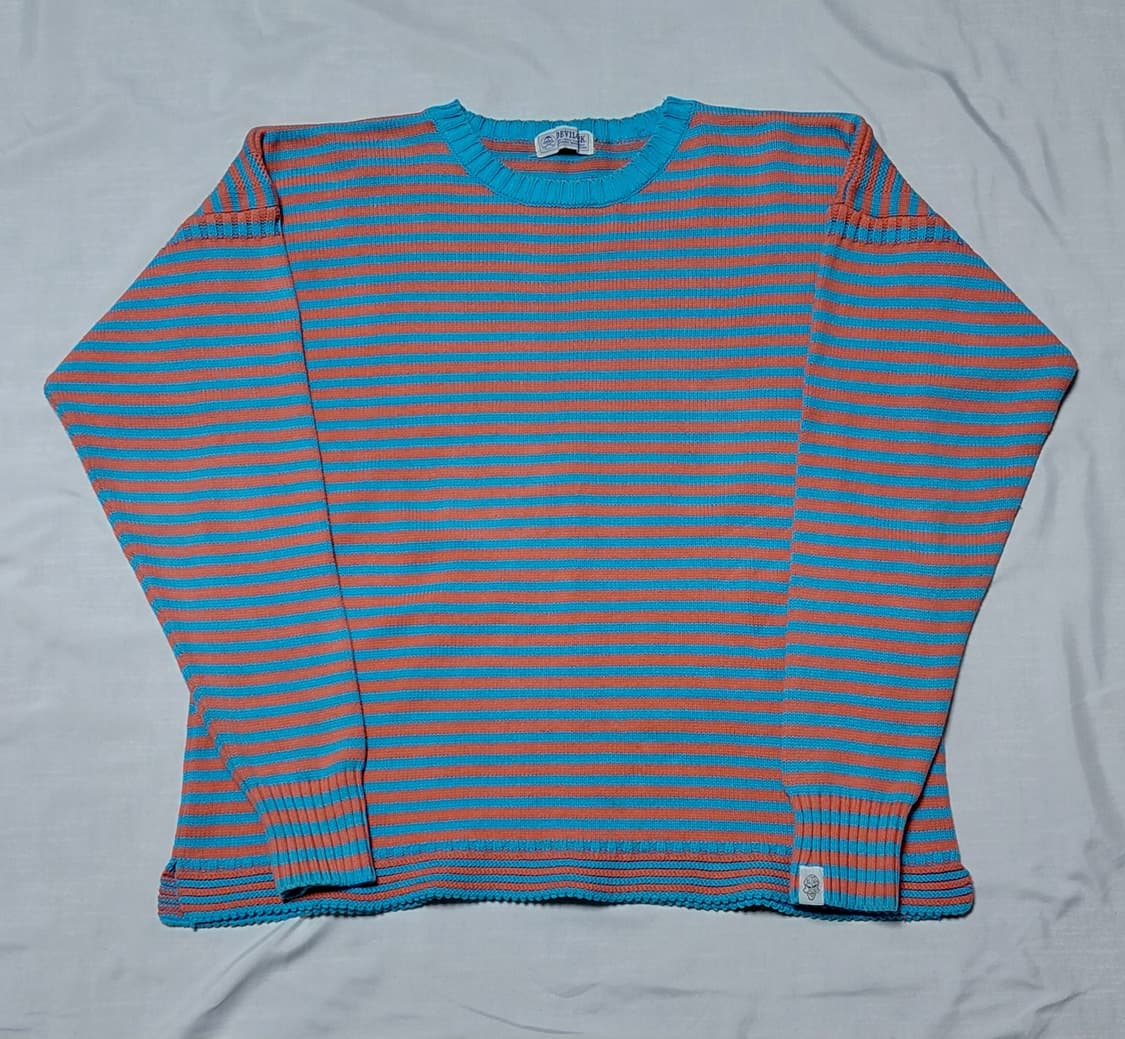 [무료배송] 90s 데빌락 DEVILOCK Stripe 코튼 니트 상품이미지1