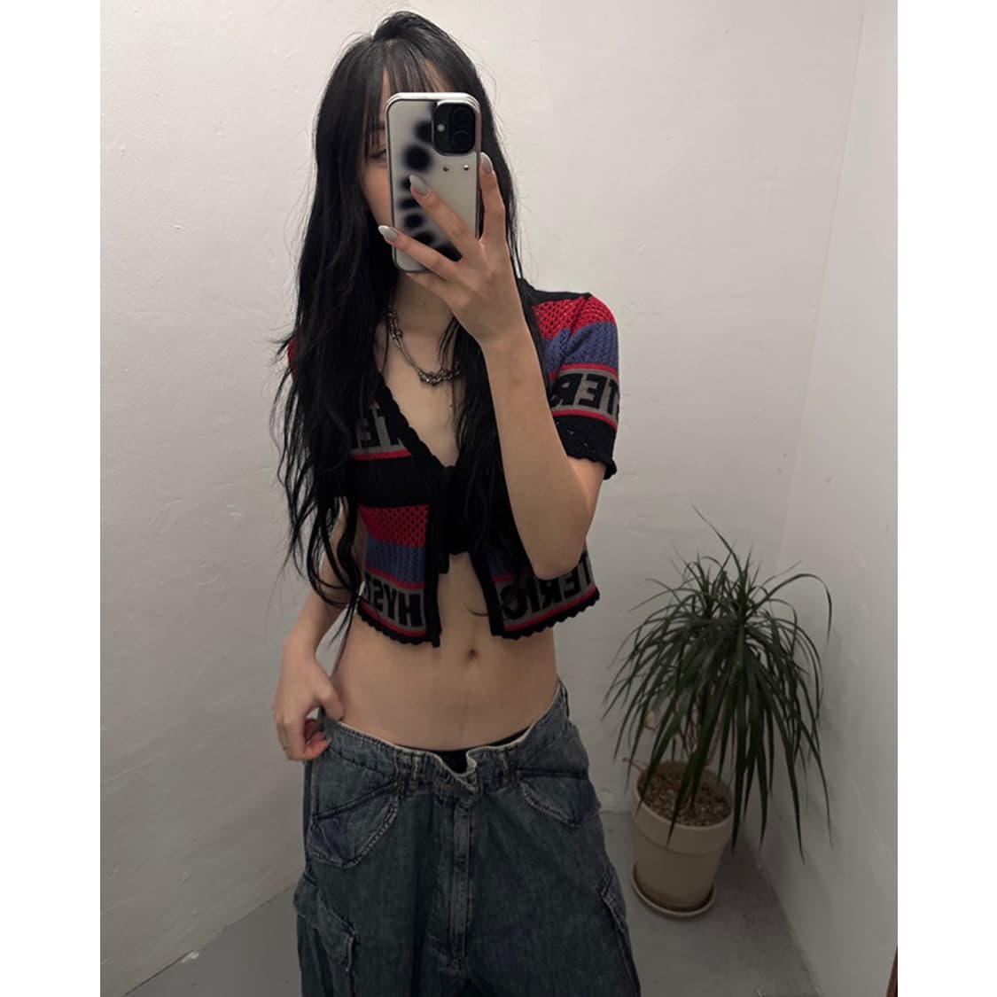 HYSTERIC GLAMOUR Logo Striped Cardigan 상품이미지2