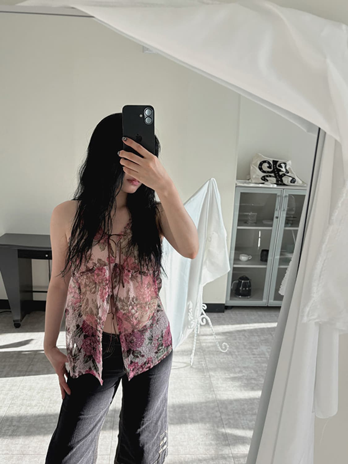 vintage rose lace top 상품이미지5