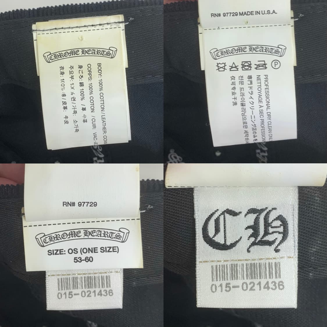 [OS]크롬하츠 바인대거 코듀로이 캡 모자 블랙 상품이미지9