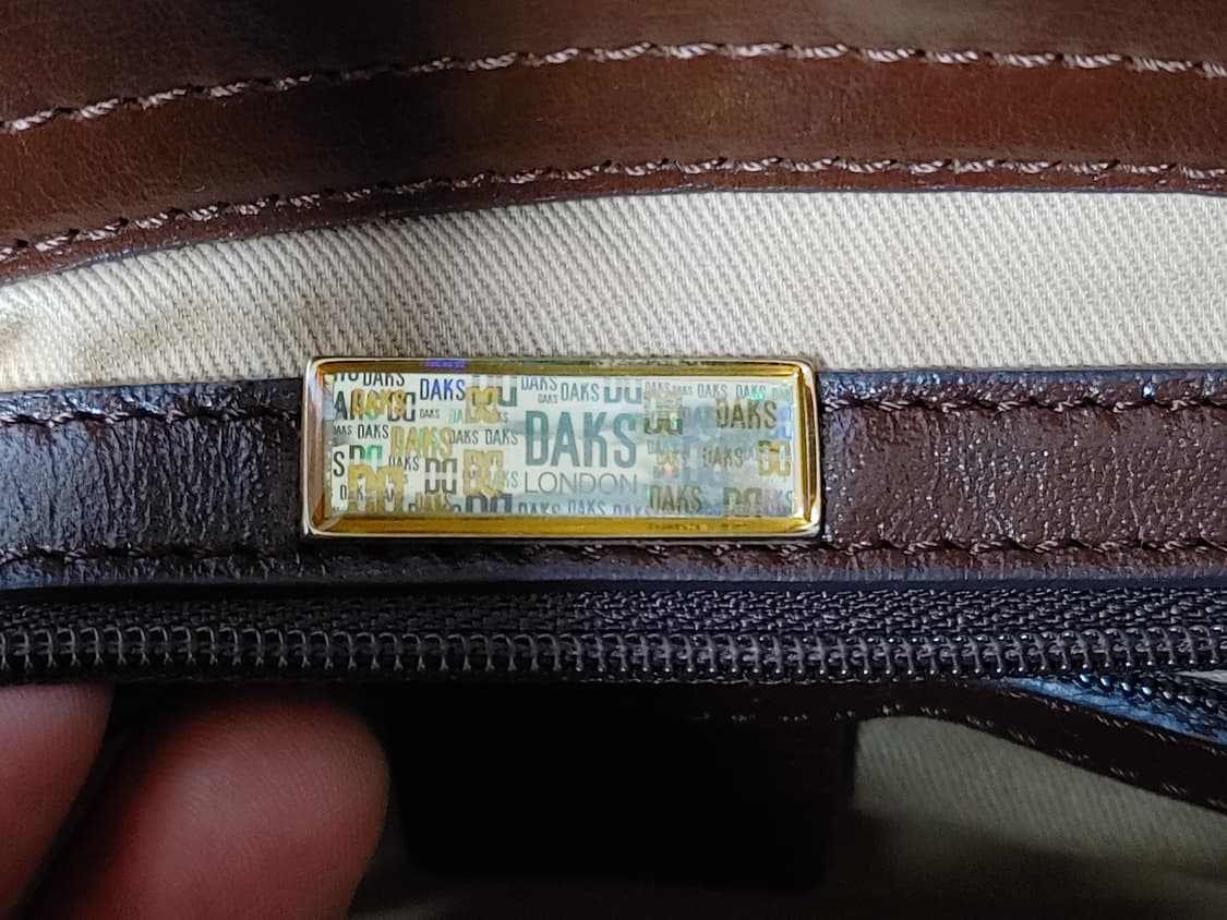 DAKS 닥스 소가죽배색 체크무늬 토트백 상품이미지7