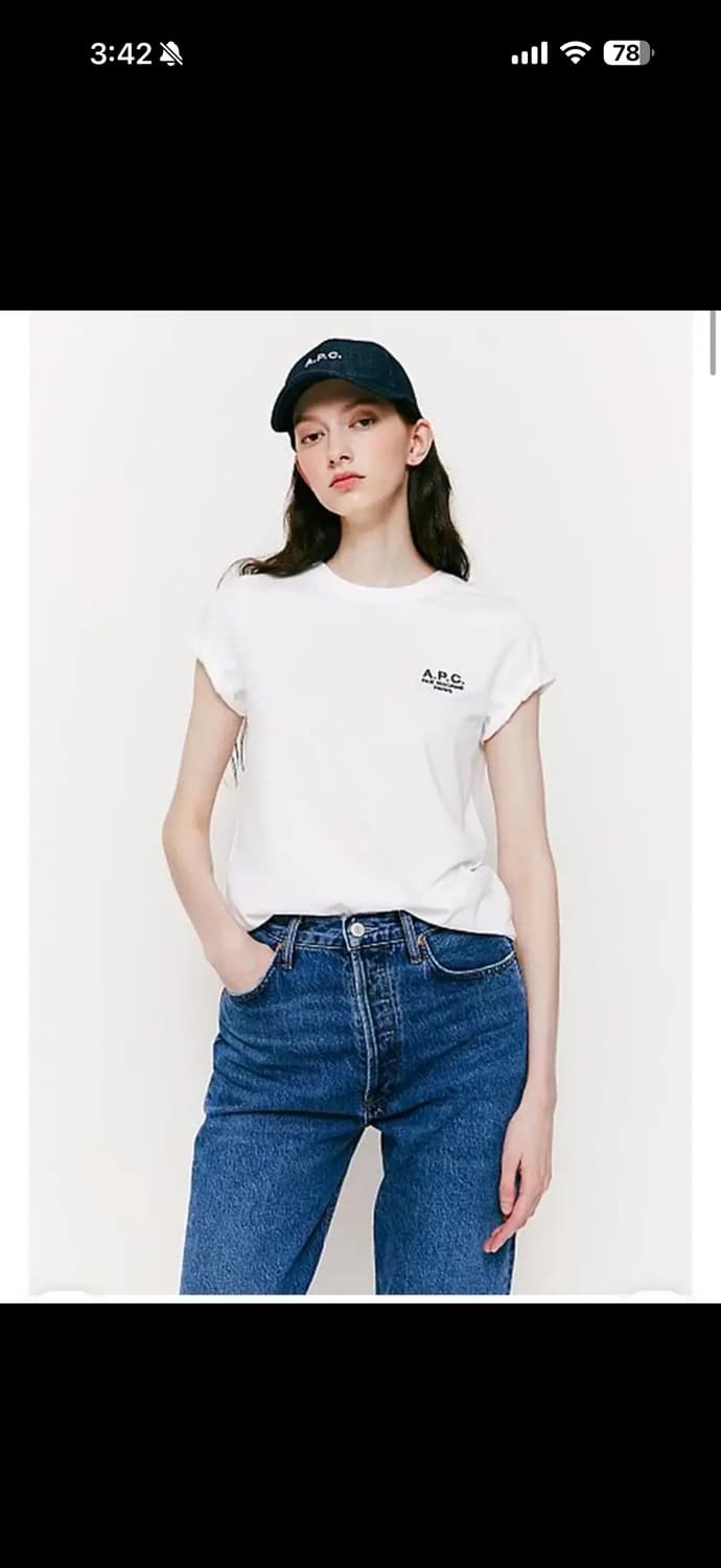 APC 아페쎄 모자 VPC 화이트 로고 데님 볼캡 새상품 상품이미지2