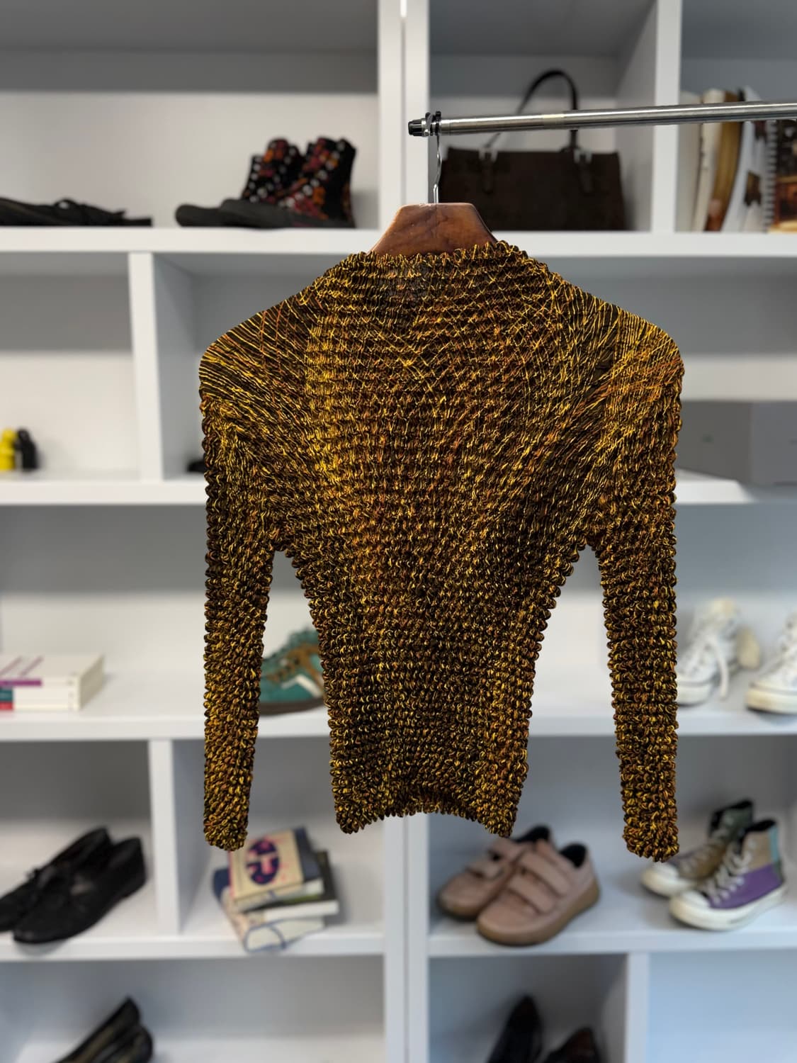 blouse salon 팝콘 플리츠 탑 상품이미지3