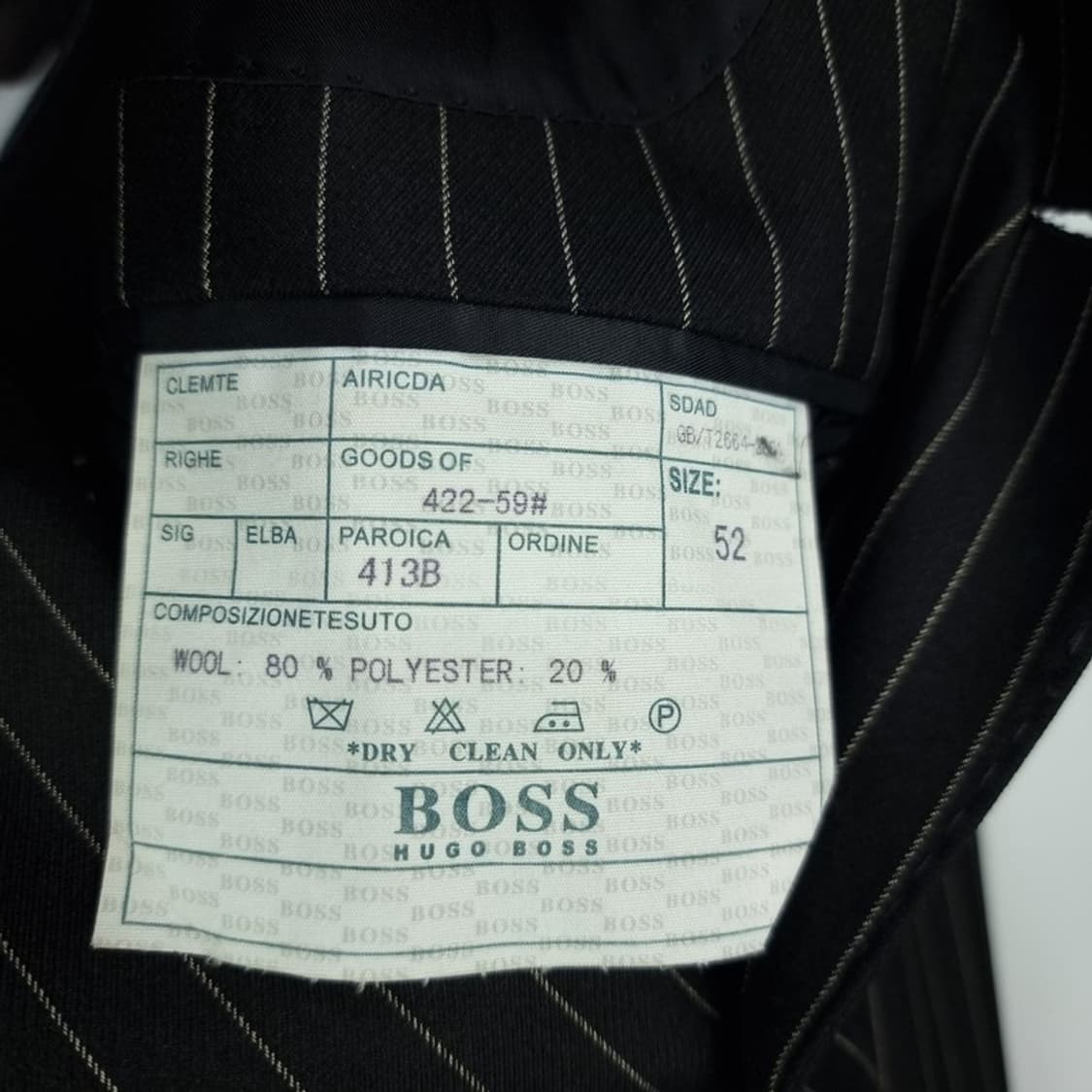 [휴고보스] 데디 숄더 빈티지 스트라이프 쓰리버튼 블레이저 P01577 상품이미지9