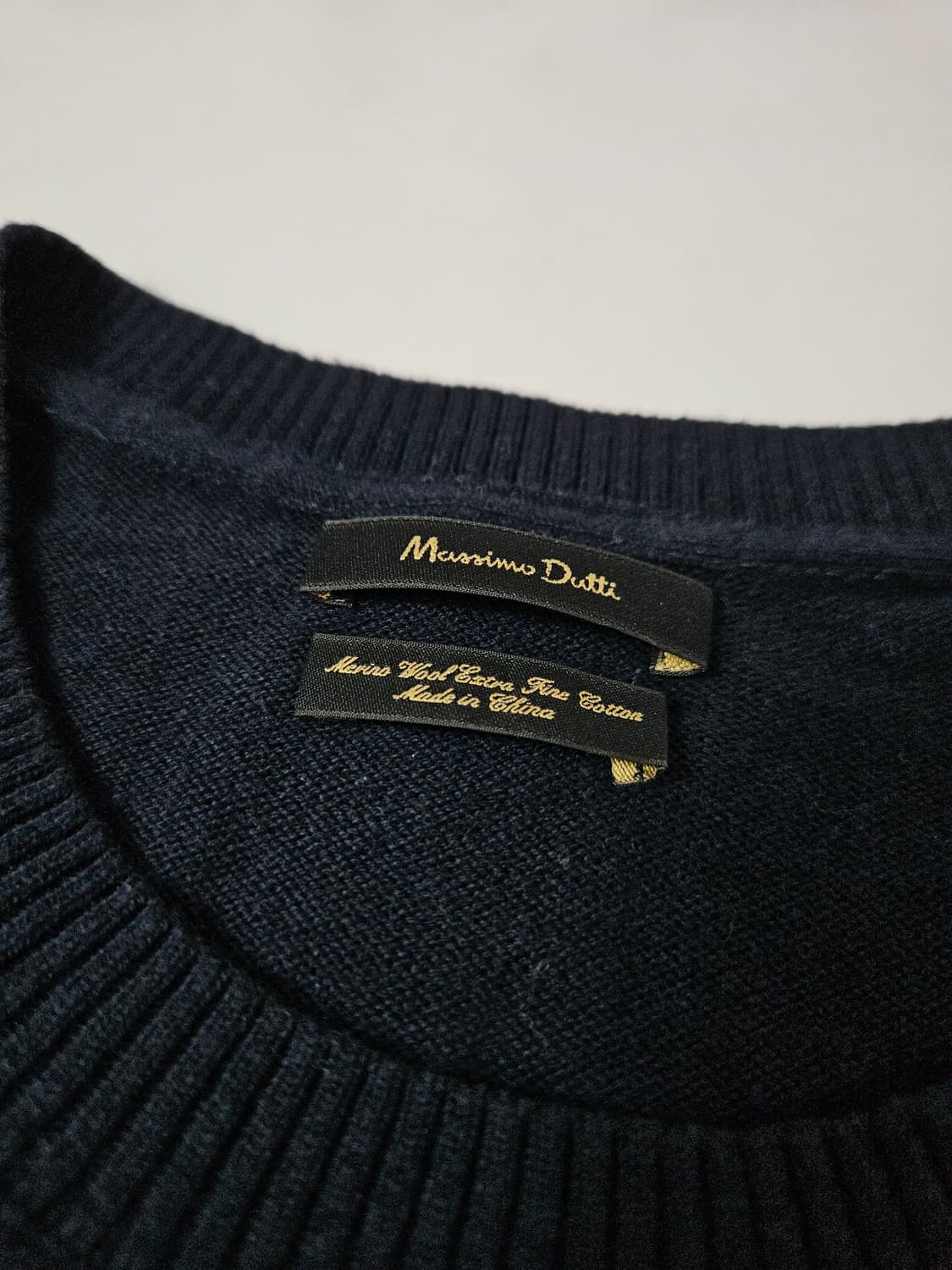 마시모두띠 메리노울 니트 스웨터 라운드넥 옴므 L 상품이미지2