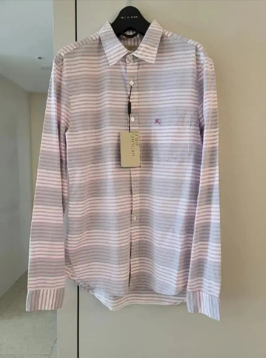 (새상품)버버리 체크 셔츠 95사이즈(M사이즈) 상품이미지5