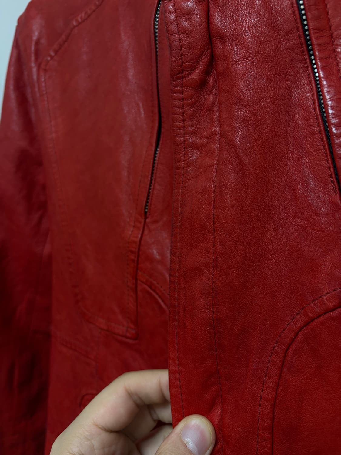 (102) 레드 락시크 이탈리아 램스킨 자켓 상품이미지7
