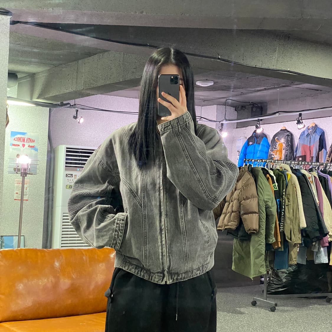 인사일런스 스모킹 페이드 그레이 데님 자켓 B3969  상품이미지1