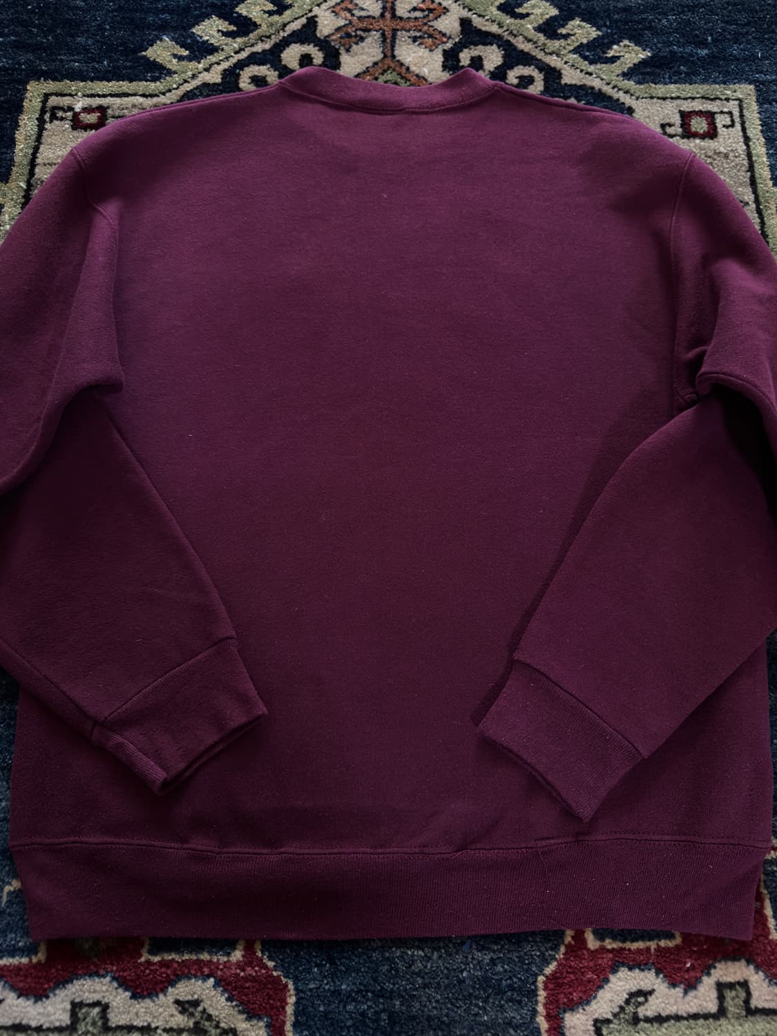 90s USA Maroon wine Plain sweatshirt 상품이미지5