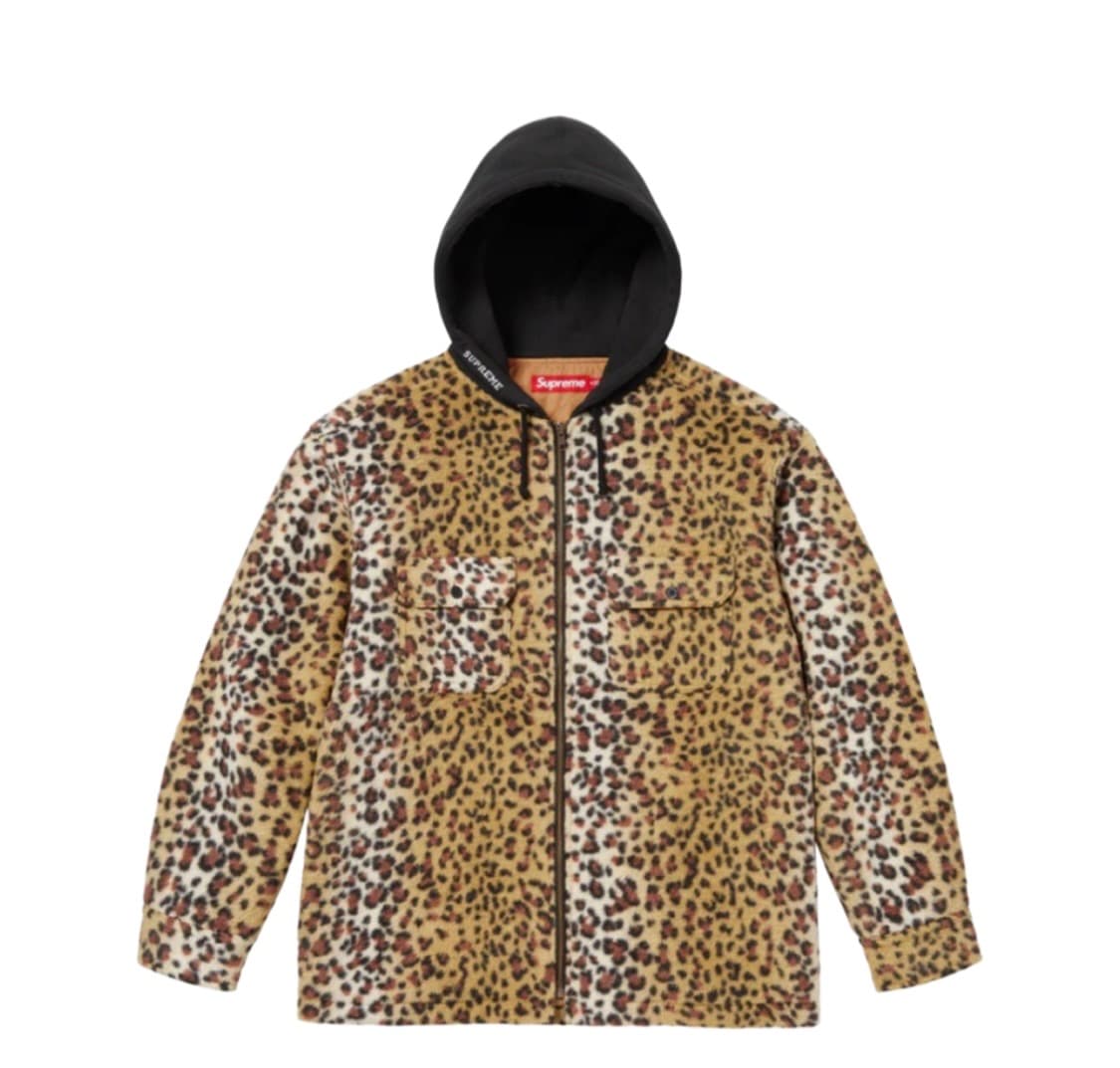 슈프림 플리스 집업 레오파드 상품이미지1