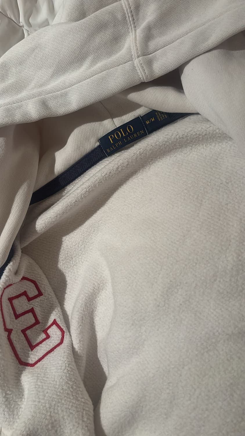 폴로 빅포니 성조기 후드집업 화이트 m 상품이미지4