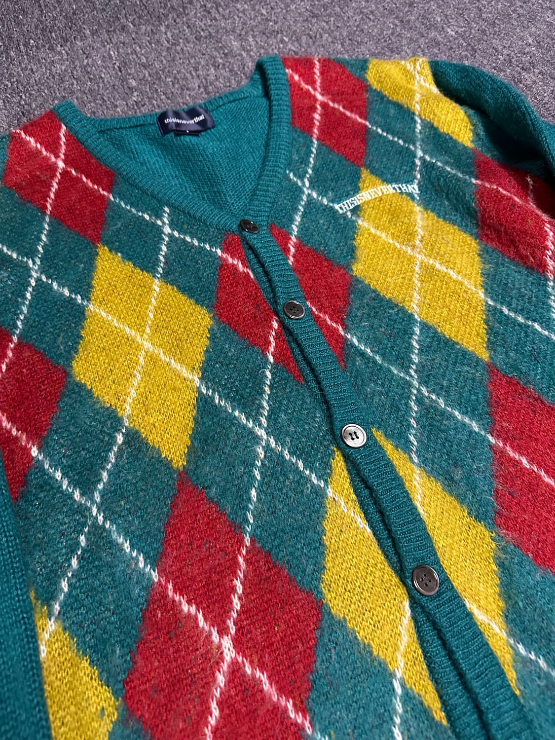 디스이즈네버댓 아가일 가디건 S 상품이미지2