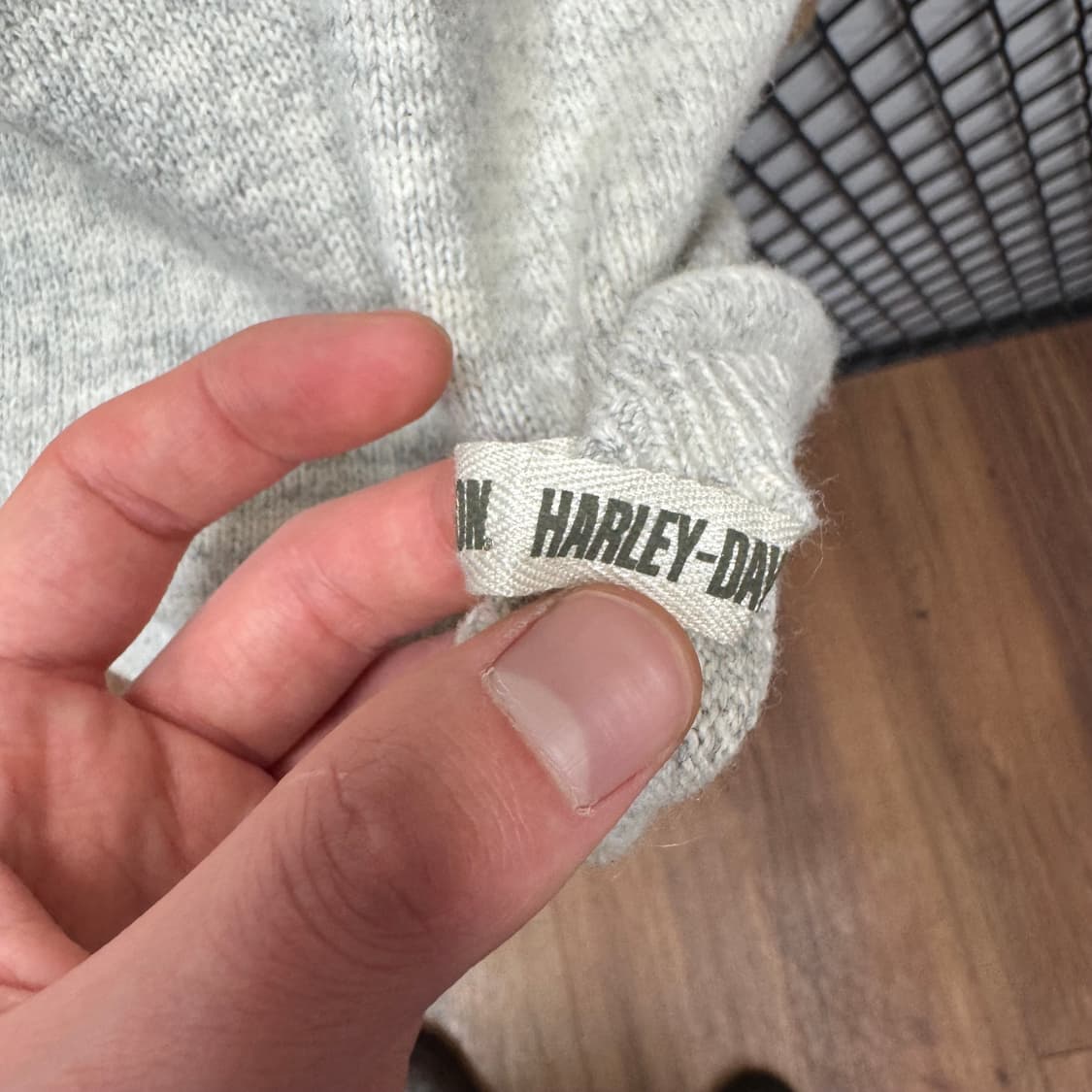 19F/W 할리데이비슨 니트 스웨터 전면 로고 포인트 브라운 상품이미지4