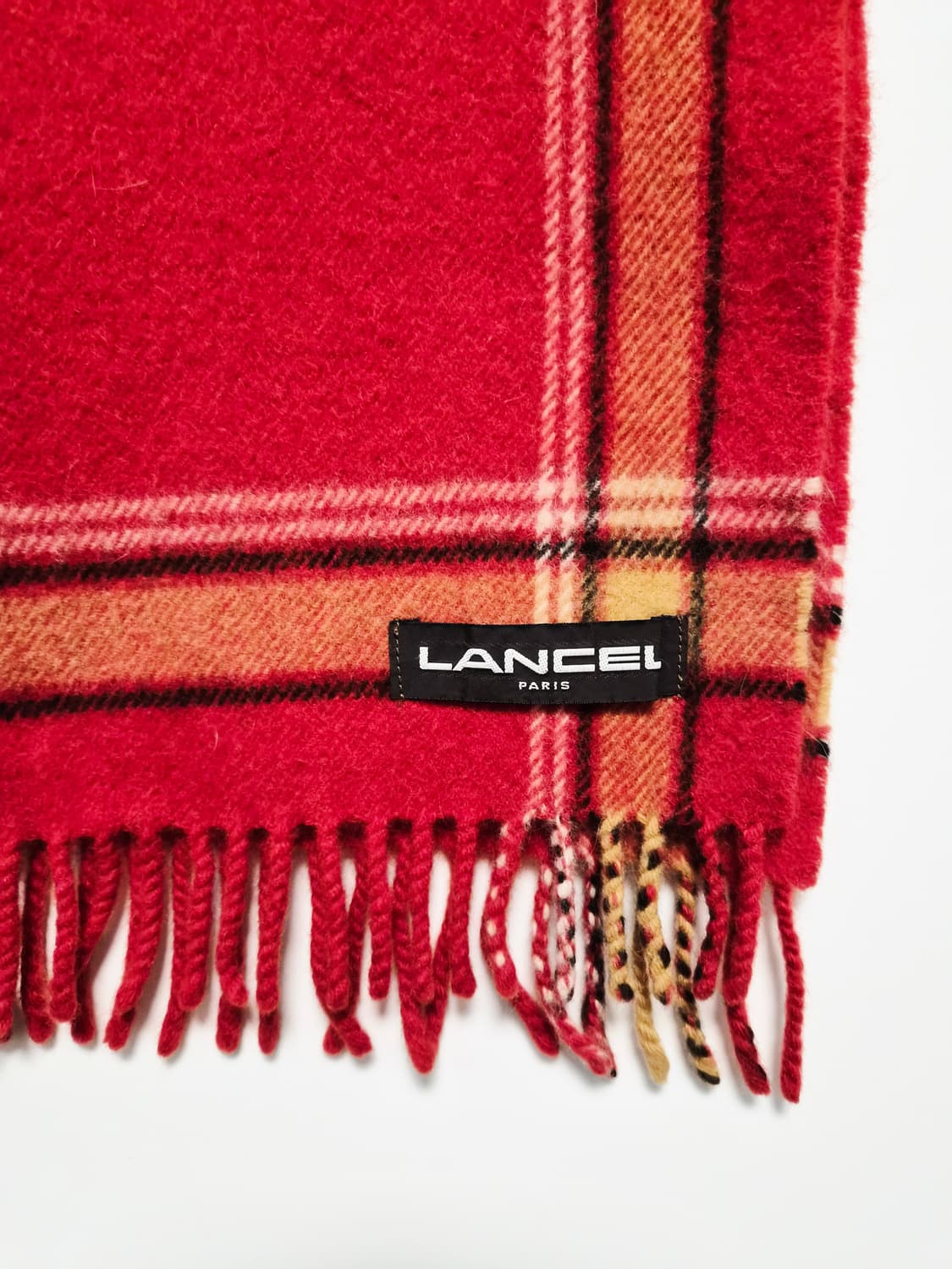 란셀 레드 울 앙고라 머플러  상품이미지5