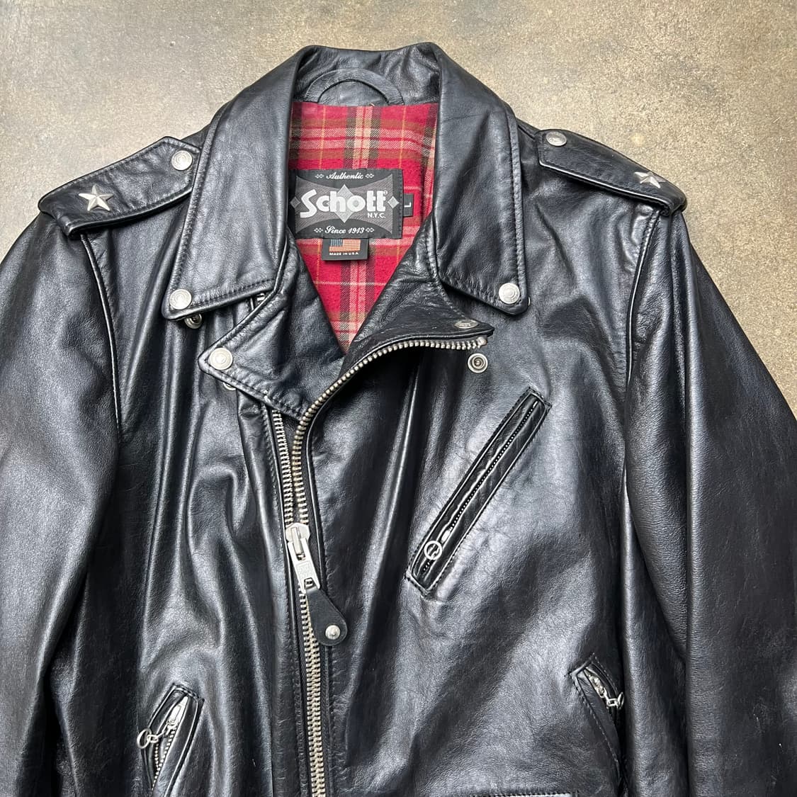 Schott 쇼트 라이더 자켓 L 상품이미지2