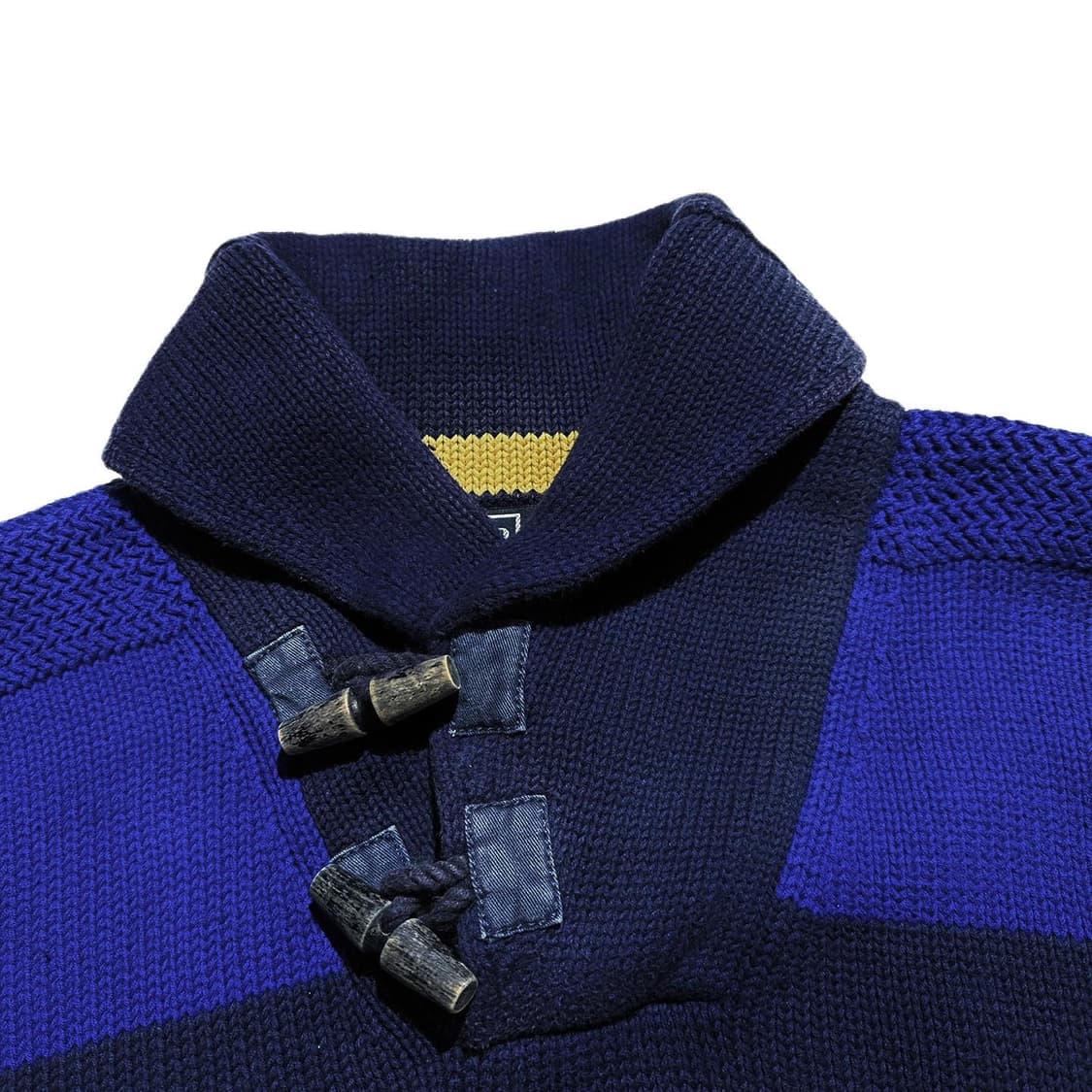 폴로 숄카라 토글 버튼 스트라이프 니트 상품이미지4