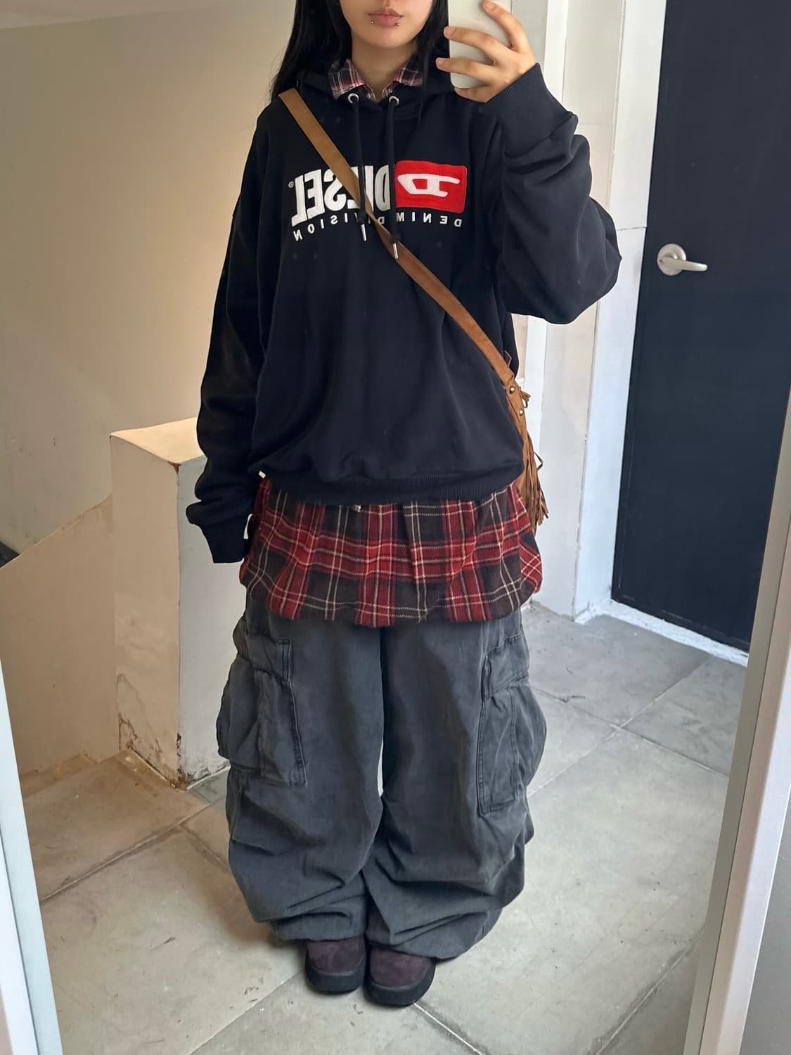 Diesel Logo Black Hoodie 상품이미지4