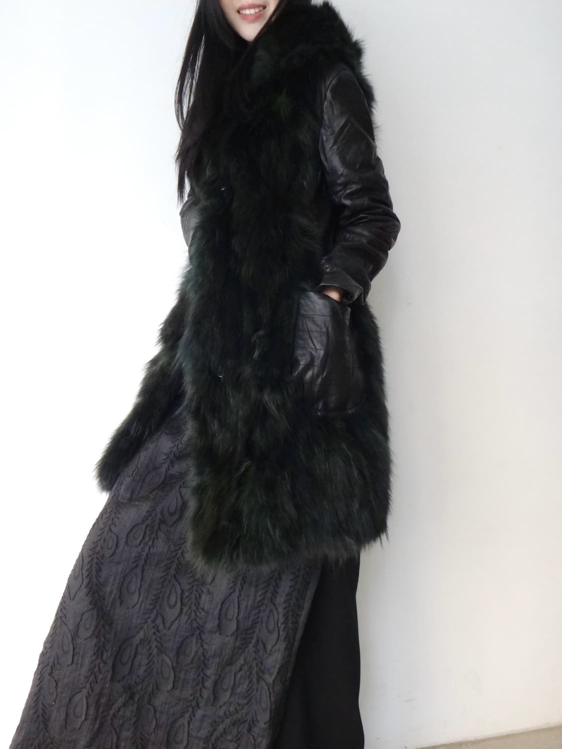 Lush chic fur leather jacket /퍼 레더 자켓 상품이미지2