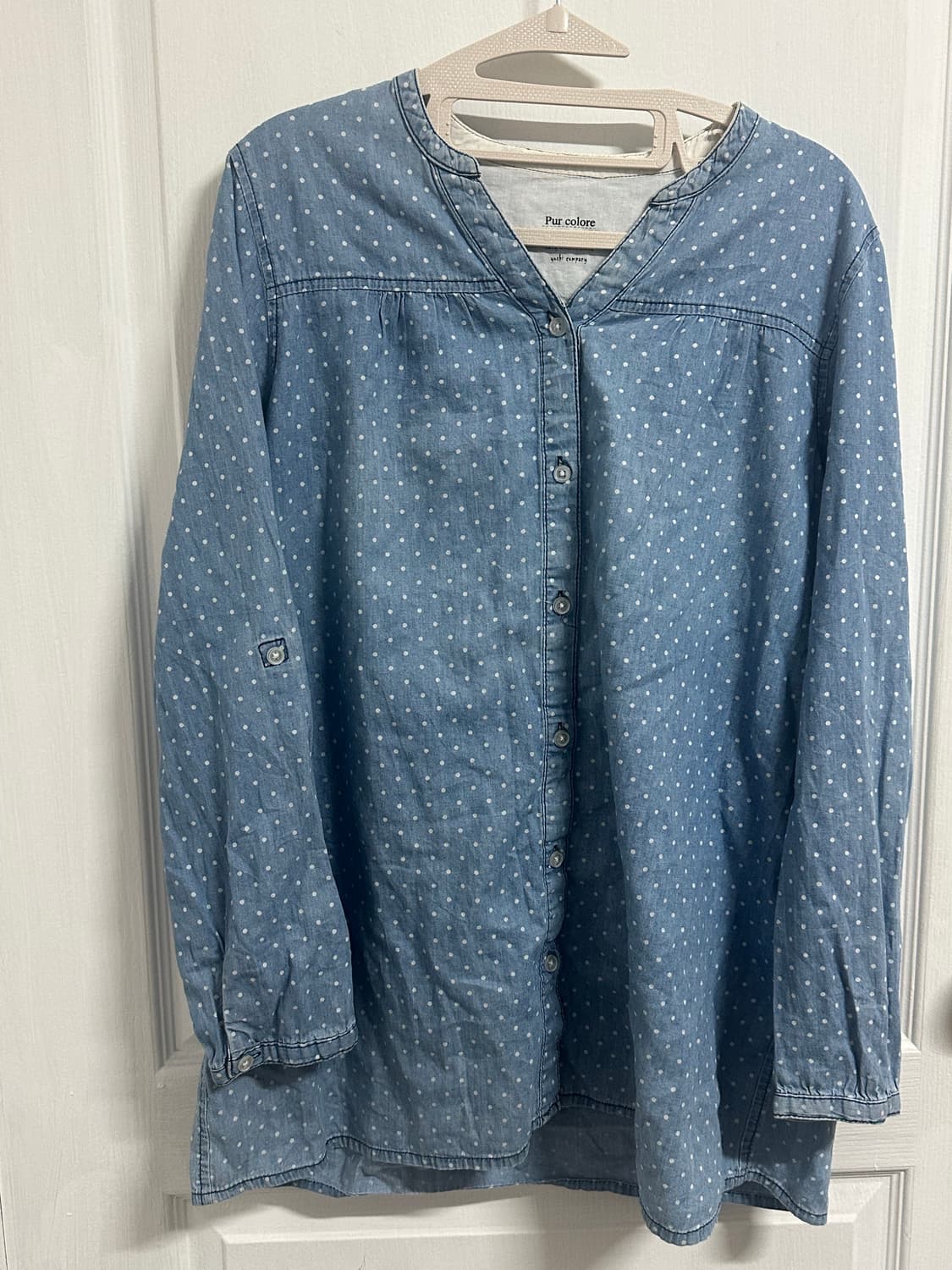 모리걸 도트  청롱블라우스 상품이미지1