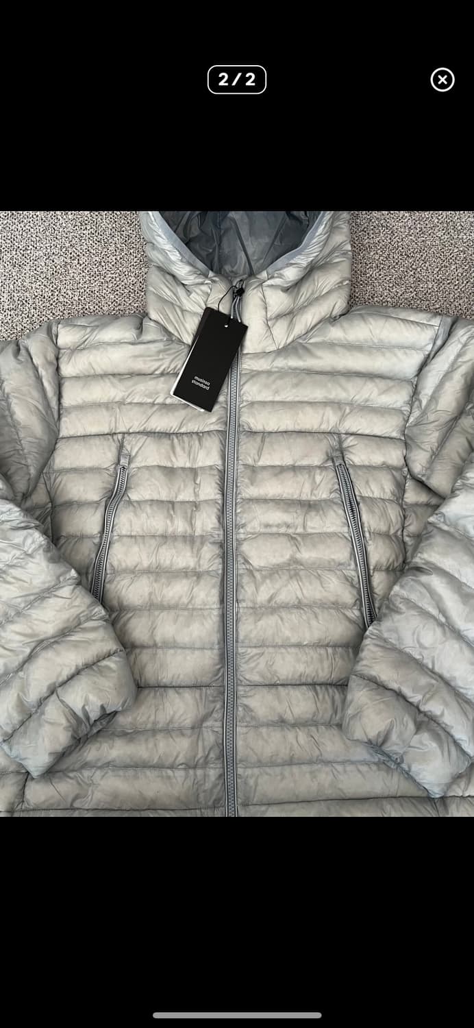 무신사 스탠다드 시티 레저 시어 립스탑 후디드 라이트 다운 재킷 클라우디 상품이미지2