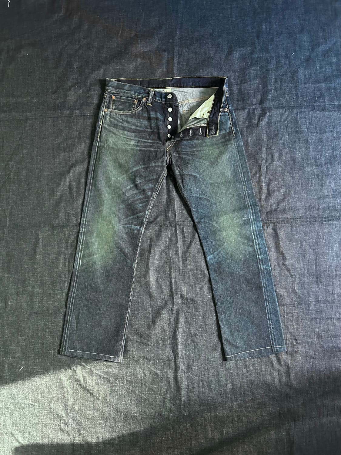 00s RRL 로우 스트레이트 셀비지 데님 팬츠 Made in USA 상품이미지2