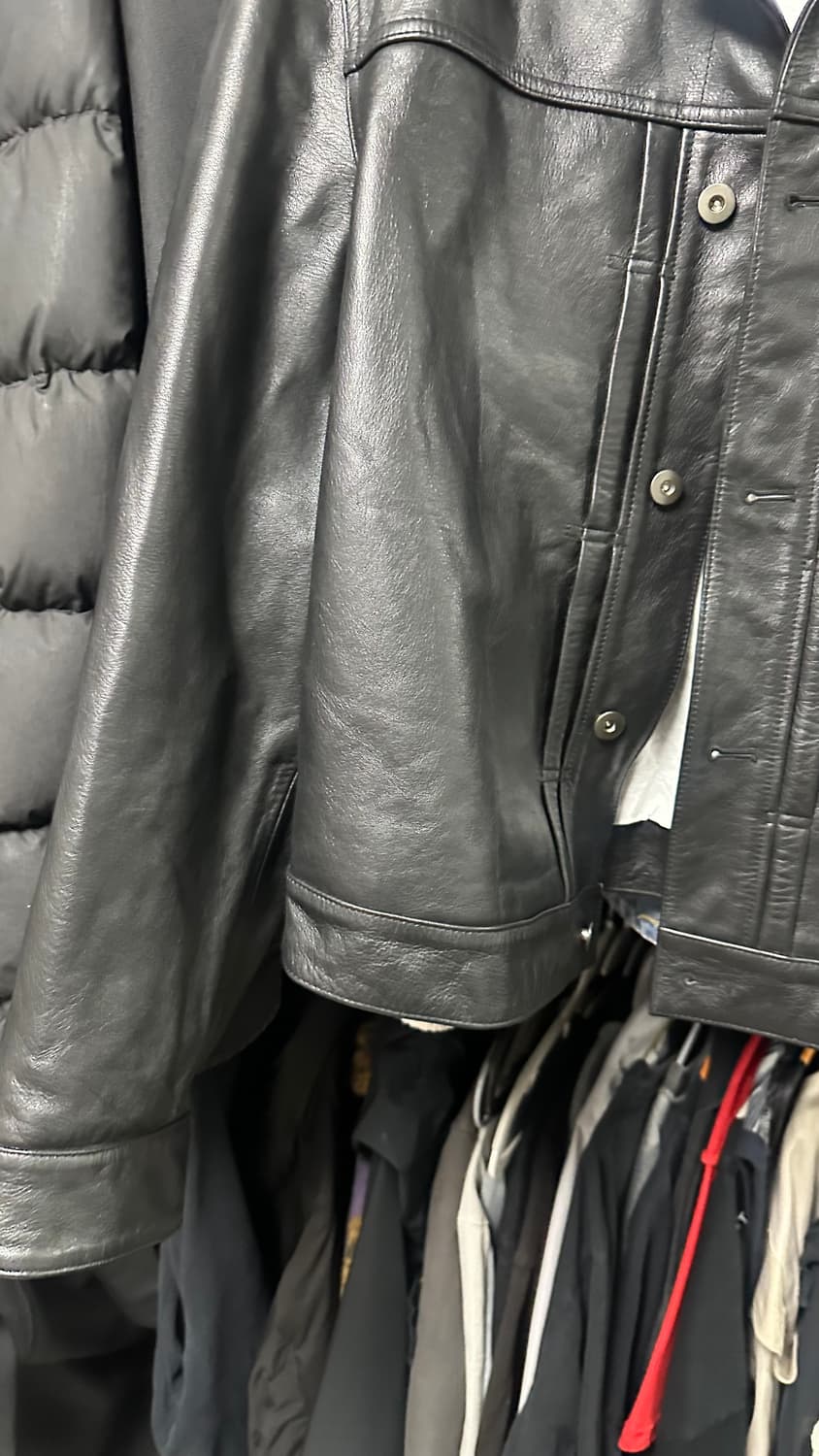 Tonywack 토니웩 블랙 레더 자켓 L 상품이미지3