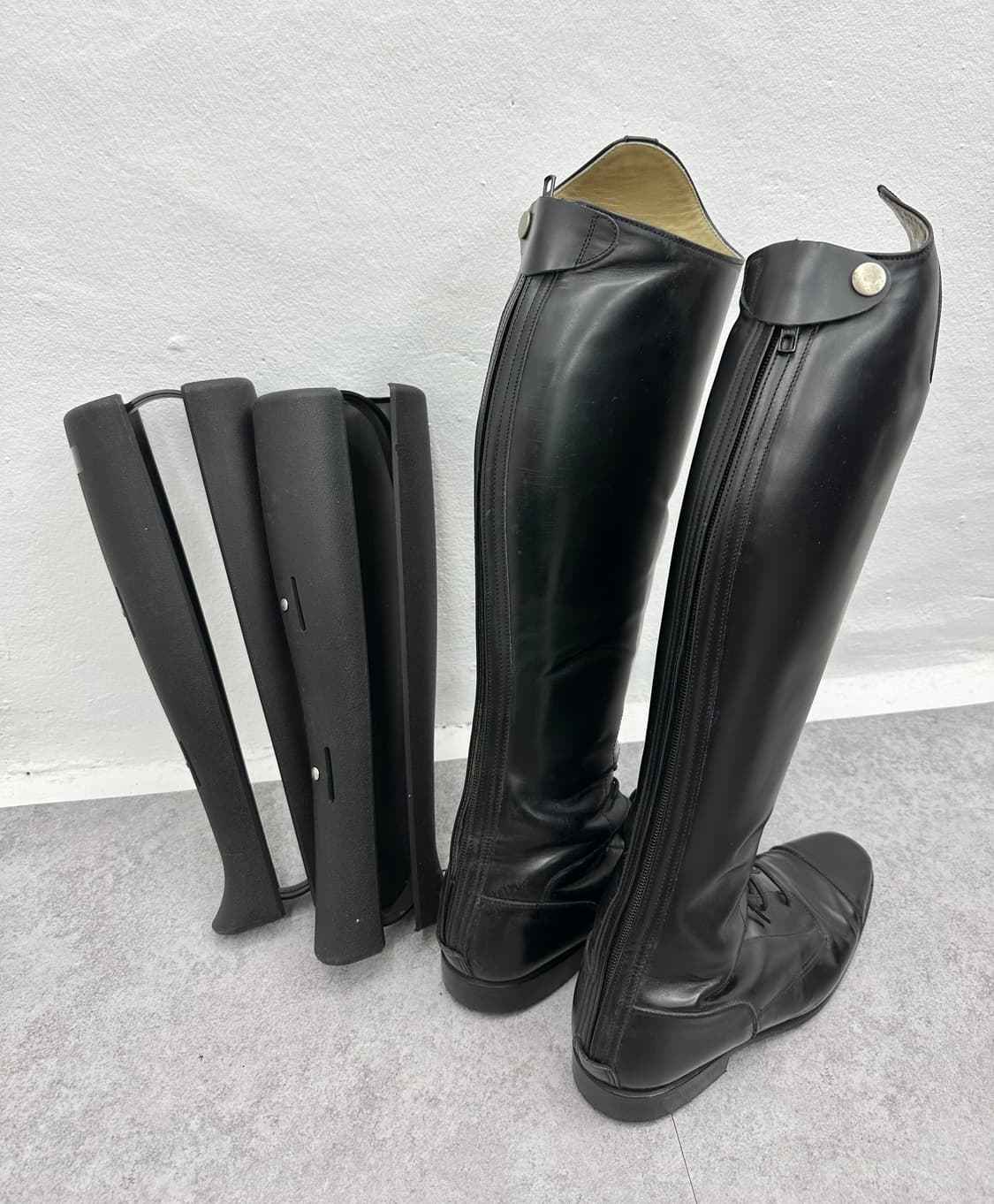 Golden horse laceup leather riding boots 상품이미지7