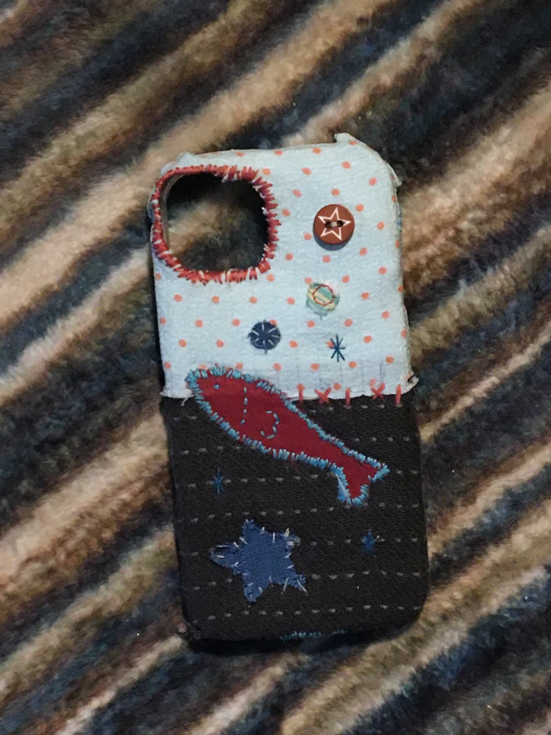 아이폰13mini 핸드메이드 케이스 fabric phone case 상품이미지2