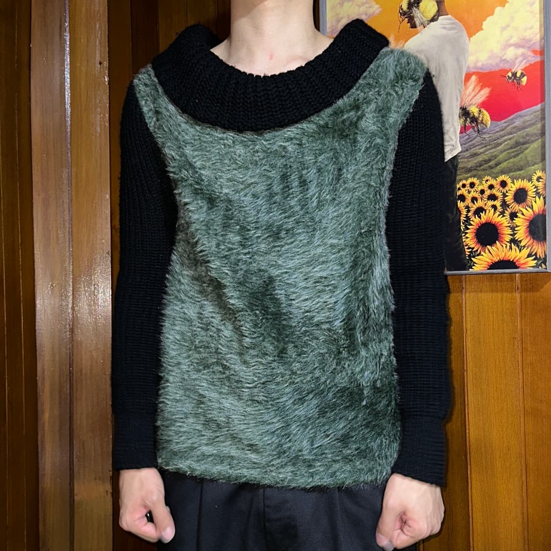 50‘s Italiana fake fur switching knit 상품이미지3