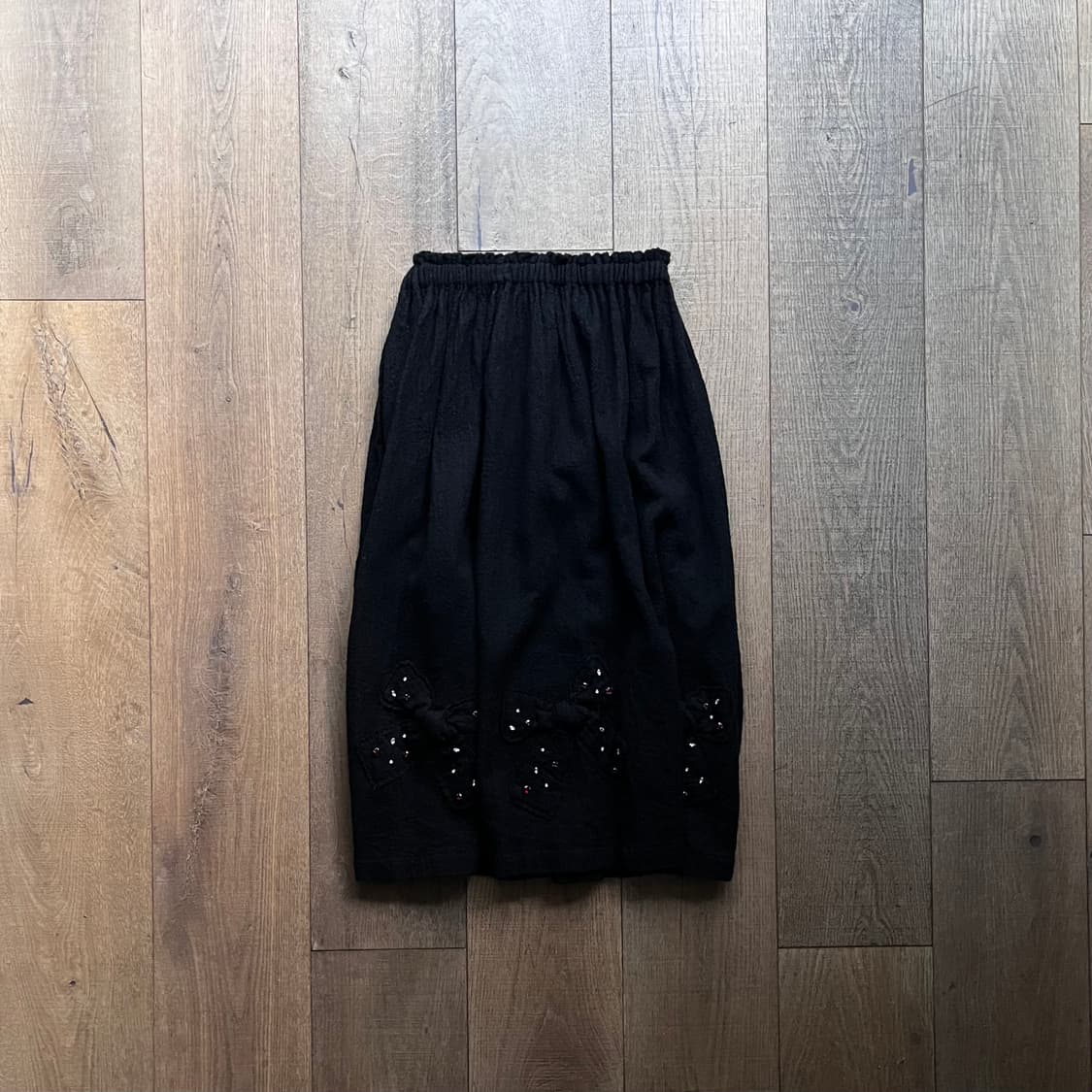 Fulling Wool Ribbon Cubic Skirt 상품이미지2