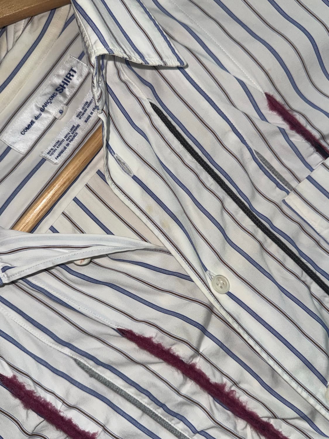 90s 꼼데가르송 셔츠. 축융 셔츠   상품이미지5