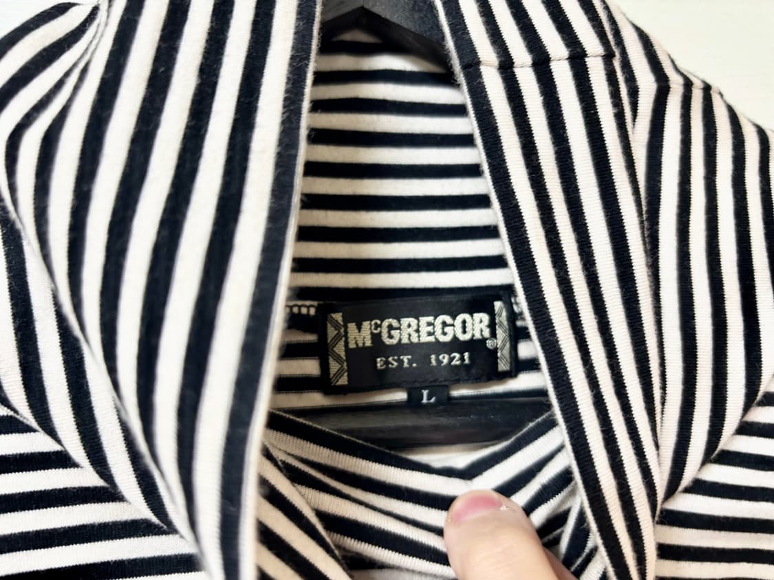 맥그리거 폴라티 목티 터틀넥 mcgregor 스트라이프 단가라 상품이미지3