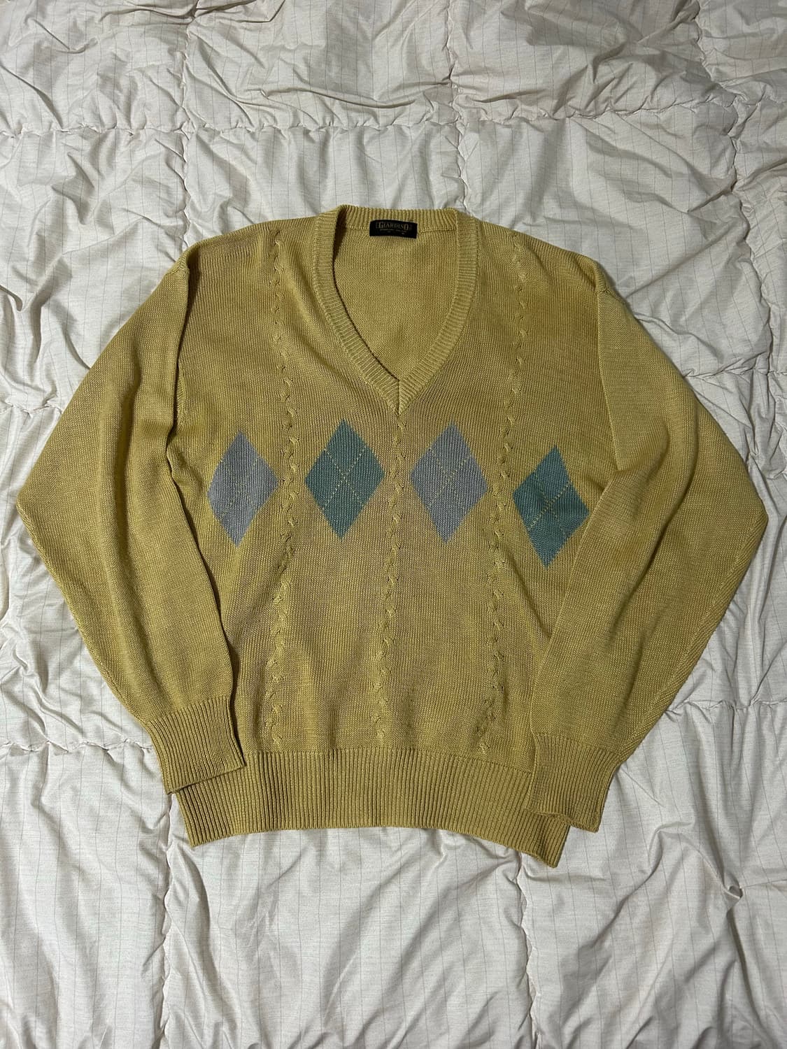 일본빈티지 아가일 니트 상품이미지3