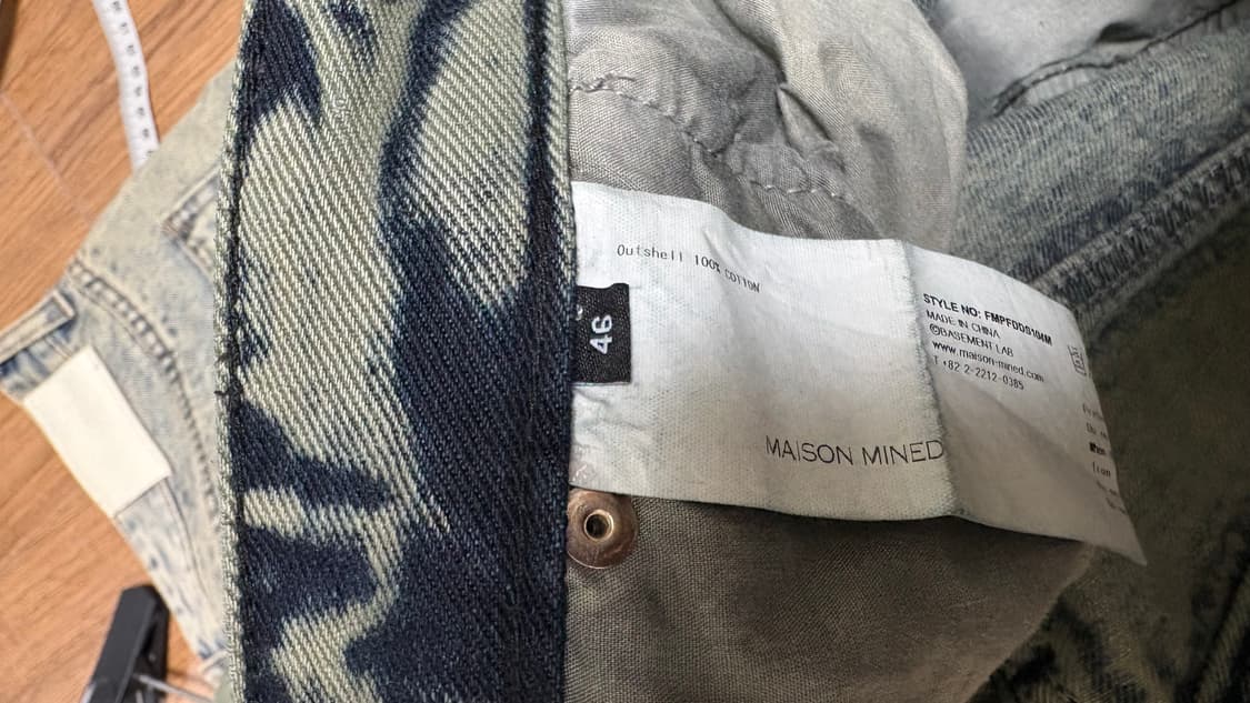 메종미네드 MOLAR FOX DENIM PANTS G/BLUE 46 상품이미지3