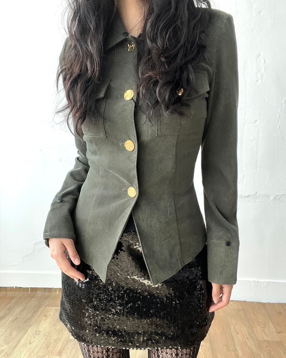 fur point khaki top 상품이미지8