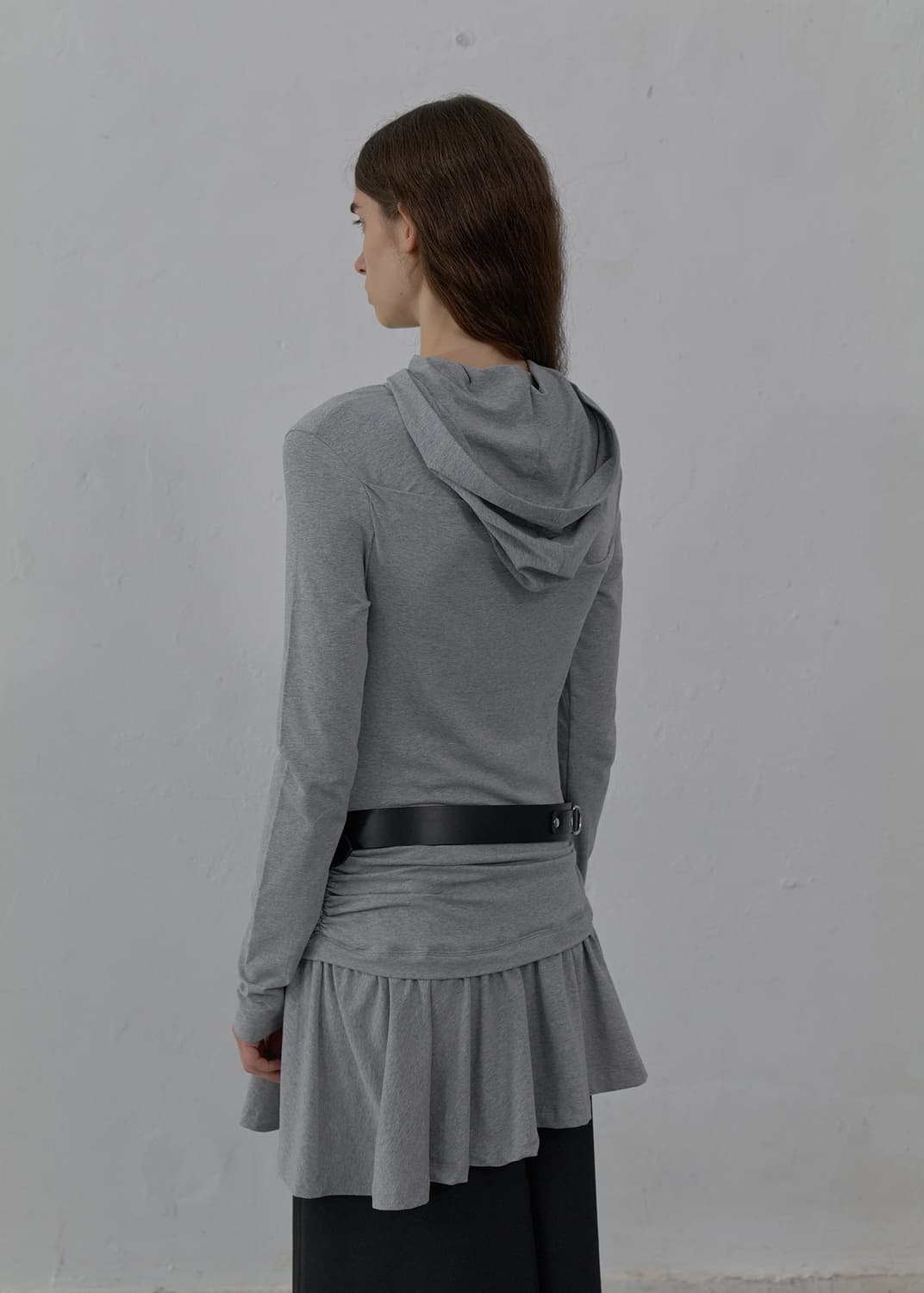 LCDC 후드치마 HOODED JERSEY DRESS 그레이 상품이미지4