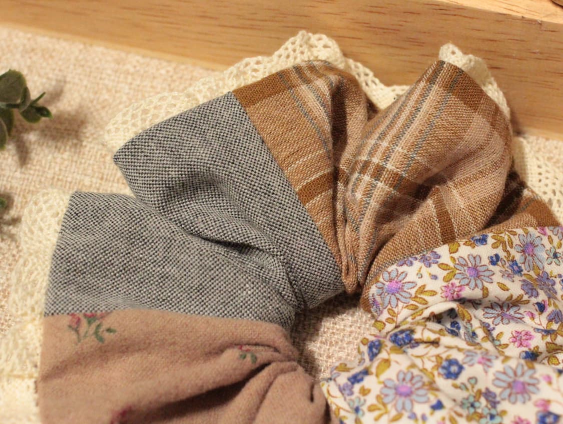 핸드메이드 패치 스크런치  상품이미지4