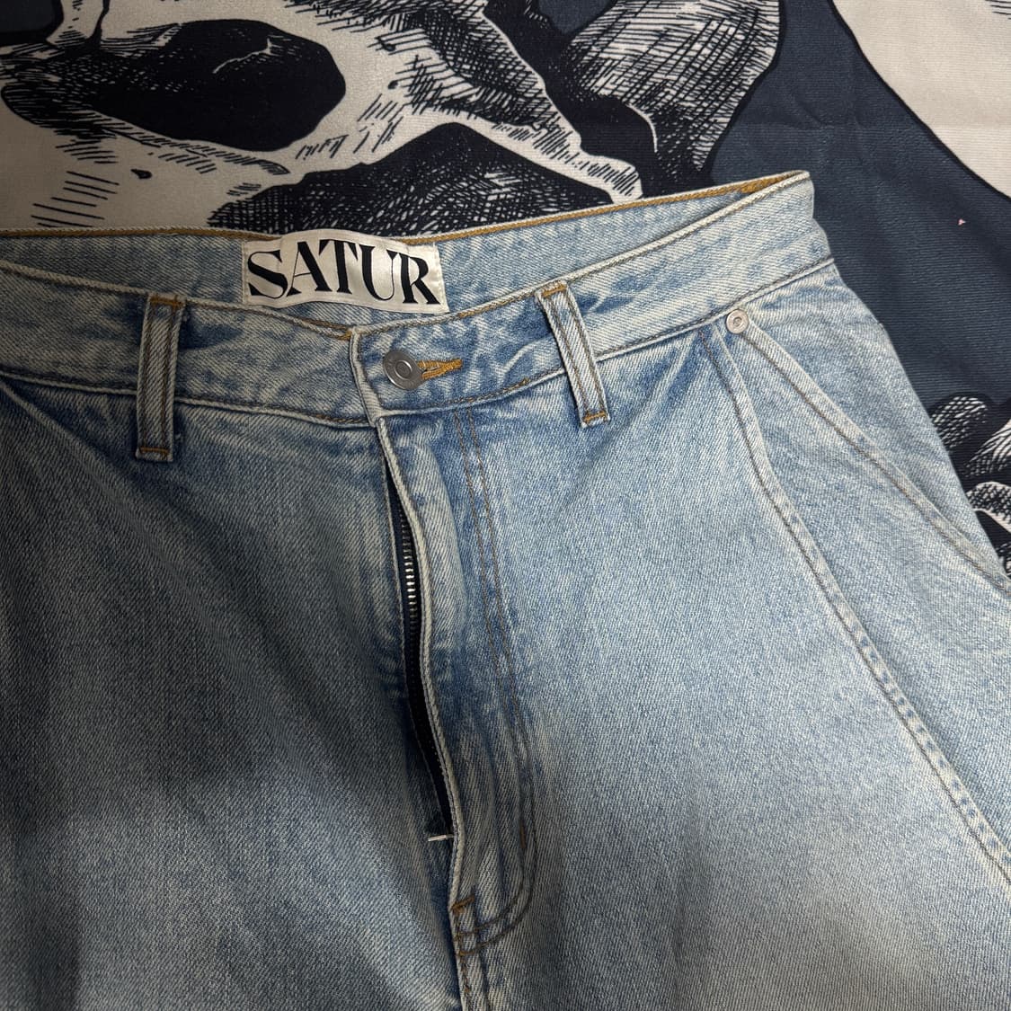 satur 새터 와이드데님 팬츠 M사이즈  상품이미지2